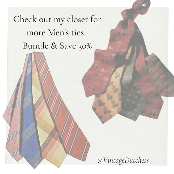 Museum Artifacts Vintage Silk Heraldic Print Necktie Knights Newsprint Men's Tie - Picture 10 of 10